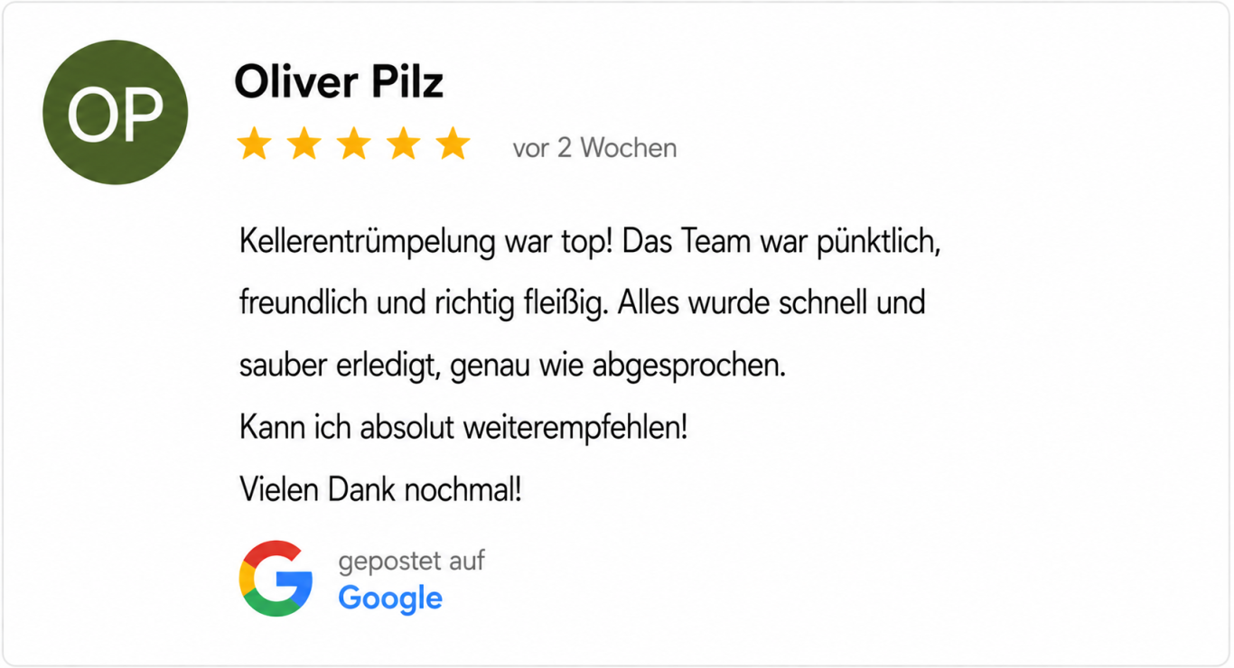 Sperrmüllabholung in Berlin mit Transporter und Verladearbeiten
