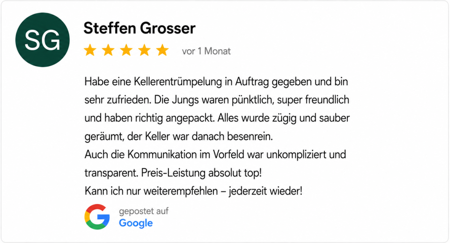 Sperrmüllabholung in Berlin direkt vor einem Wohnhaus
